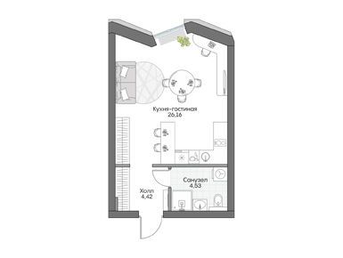 Студия 33.93 кв.м, Insider (Инсайдер), 21 229 831 руб.