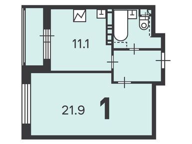 1-комнатная 42.20 кв.м, Жилой дом «Родниковая ул., д. 5А», 15 983 929 руб.