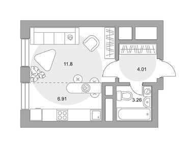 Студия 25.98 кв.м, ЖК «Ильинойс», 7 169 341 руб.