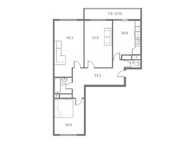 3-комнатная 83.40 кв.м, ЖК «Лесной квартал» (Дмитров), 8 200 000 руб.