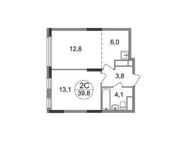 Планировки двухкомнатные в Город-парк «Переделкино Ближнее»
