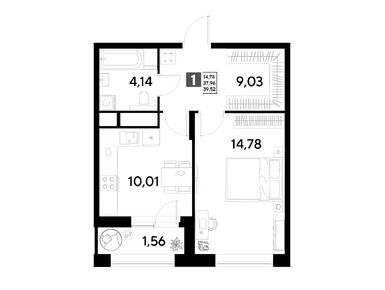 Планировки однокомнатные в Жилой комплекс EVO (Эво)