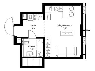 Студия 26.70 кв.м, ЖК City Bay (Сити Бэй), 14 327 902 руб.