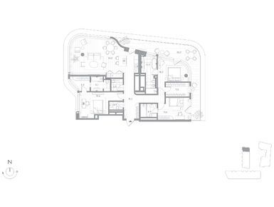 Планировки трехкомнатные в Клубный дом Phantom (Фантом)