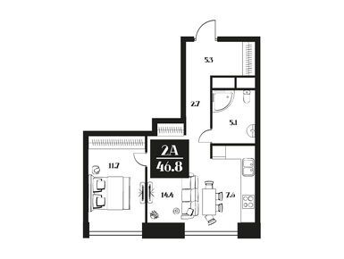 Планировки 2-к. апартаменты в Deco Residence (Деко Резиденс)