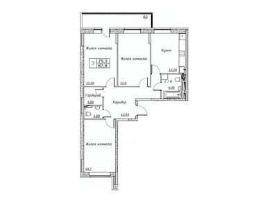 Планировки трехкомнатные в ЖК «Шоколад» (Дмитров)