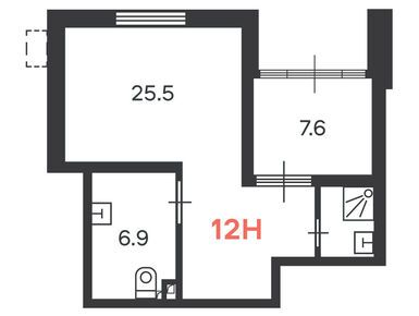 Планировки студии в Жилой дом «Базовская ул., д. 24Б»