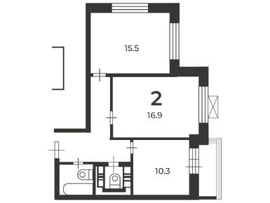 2-комнатная 57.60 кв.м, Жилой дом «Коровинское ш., д. 29», 15 592 320 руб.