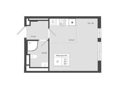 Студия 26.10 кв.м, ЖК «Яковлево», 6 712 398 руб.