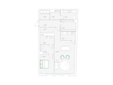 1-комнатная 117.00 кв.м, Клубный дом Duo (Дуо), 315 704 000 руб.