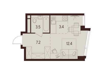 Студия 26.50 кв.м, ЖК Indy Towers (Инди Тауэрс), 21 302 731 руб.
