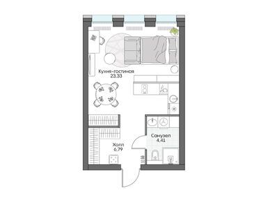Студия 34.68 кв.м, Insider (Инсайдер), 20 683 325 руб.