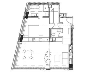 Планировки двухкомнатные в ЖК Capital Towers (Кэпитал Тауэрс)