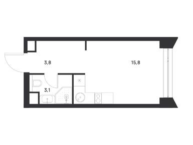 Планировки студии в ЖК Voice Towers (Войс Тауэрс)