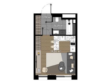 Планировки студии-апартаменты в «Зорге 9»