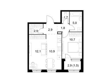 Планировки двухкомнатные в ЖК «1-й Химкинский» (Первый Химкинский)