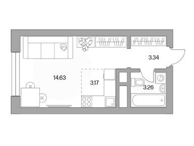 Студия 24.40 кв.м, ЖК «Ильинойс», 6 757 293 руб.