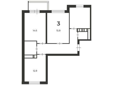 3-комнатная 71.40 кв.м, Жилой дом «Севастопольский пр-кт, д. 28, к. 9», 26 810 700 руб.