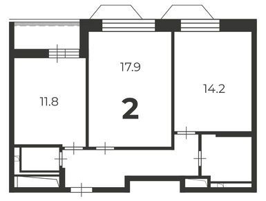 Планировки двухкомнатные в Жилой дом «Чоботовская ул., д. 2А»