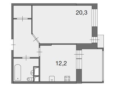 1-комнатная 46.40 кв.м, ЖК «Ново-Никольское», 10 104 166 руб.