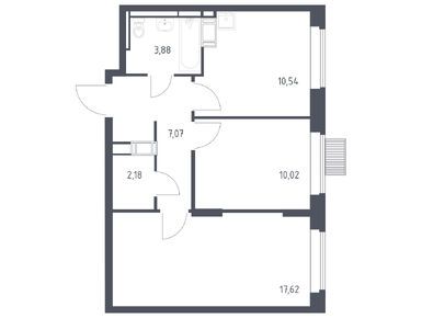 Планировки двухкомнатные в ЖК «Большое Путилково»