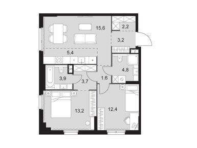 Планировки трехкомнатные в ЖК Sydney City (Сидней Сити)