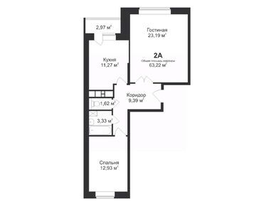 Планировки двухкомнатные в ЖК «Майданово Парк»