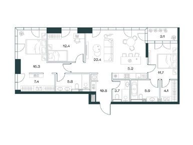 Планировки четырехкомнатные в ЖК SHIFT (Шифт)