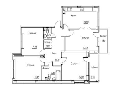 Планировки четырехкомнатные в ЖК «Ангелово-Резиденц»
