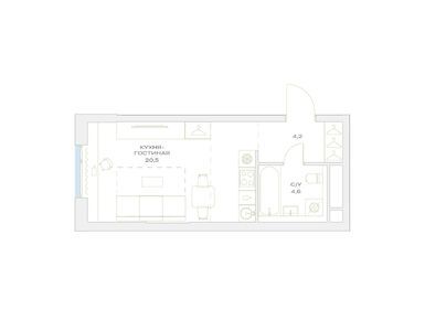 Студия 29.30 кв.м, ЖК «Детали», 10 859 635 руб.