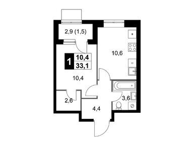 Планировки однокомнатные в ЖК «1-й Измайловский» (Первый Измайловский)