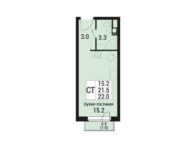 Студия 22.00 кв.м, ЖК «Дом в Малаховке», 6 179 832 руб.