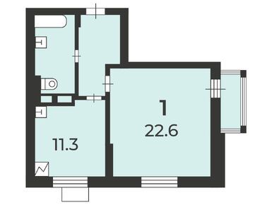 Планировки однокомнатные в Жилой дом «Оренбургская ул., д. 30»