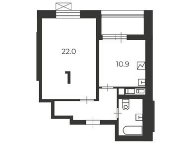 Планировки однокомнатные в Жилой дом «Отрадный пр-д, д. 8»