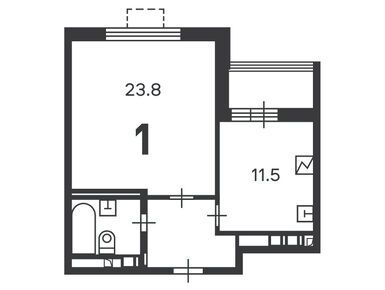Планировки однокомнатные в Жилой дом «Коровинское ш., д. 29»