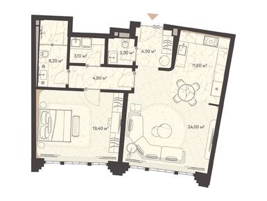1-комнатная 75.90 кв.м, Клубный дом Nicole (Николь), 242 880 000 руб.