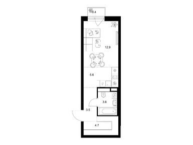 Планировки студии в Лосиноостровский парк