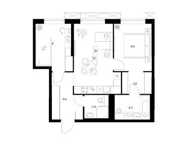 Планировки двухкомнатные в Плеханова 11 