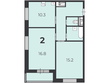 Планировки двухкомнатные в Жилой дом «Лобненская ул., д. 7А»