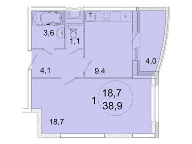 Планировки однокомнатные в ЖК «Весна» (Ивантеевка)