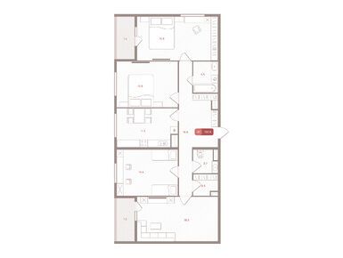 Планировки четырехкомнатные в ЖК «ОМ»