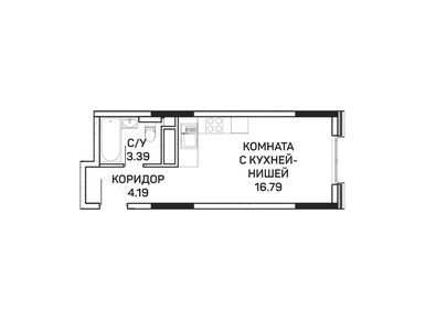 Студия 24.60 кв.м, Clementine (Клементин), 6 693 660 руб.