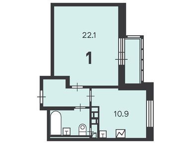 1-комнатная 42.30 кв.м, Жилой дом «Гостиничный пр-д, д. 10», 20 915 922 руб.