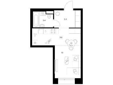 Студия 28.30 кв.м, Онежский вал, 14 158 490 руб.