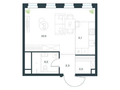 1-комнатная 34.50 кв.м, Level Селигерская, 17 021 846 руб.