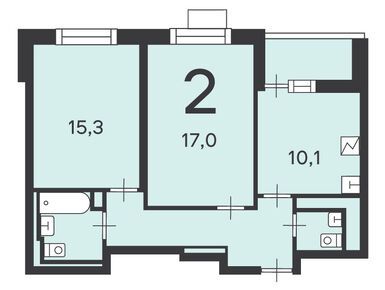 2-комнатная 56.60 кв.м, Жилой дом «Чечерский пр-д, д. 28, к. 1, 2», 13 702 860 руб.