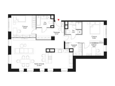 Планировки четырехкомнатные в ЖК «Время»