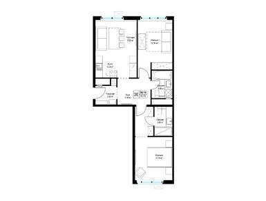 Планировки двухкомнатные в ЖК «У реки. Эко Видное 2.0»