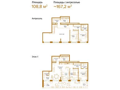 Планировки 4-к. апартаменты в ЖК Champine (Шампайн)