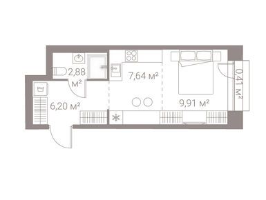 Планировки студии в Жилой квартал LIFE Варшавская (Лайф Варшавская)